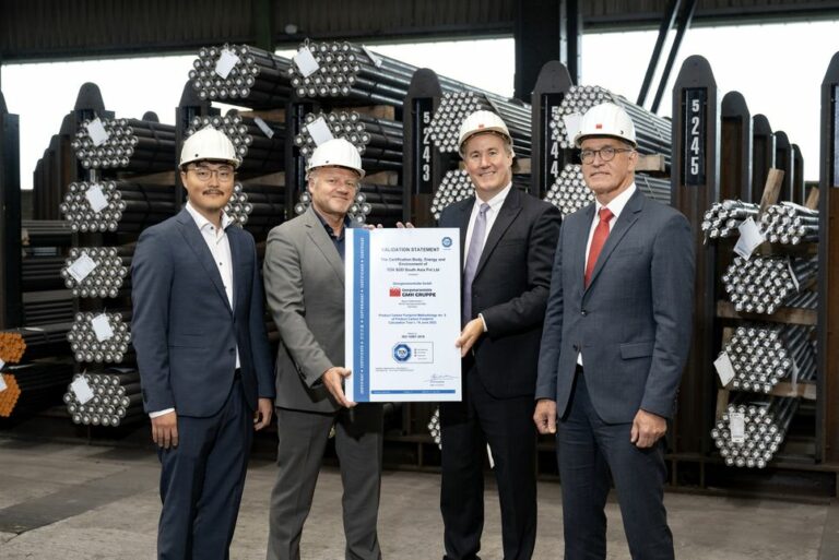 GMH supplies more than 1000 steel variants with precise PCF calculation methodology validated by TÜV SÜD.